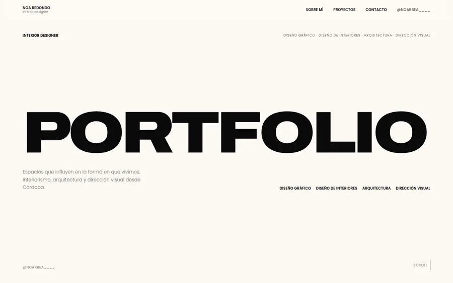 Noa Redondo: Portfolio de diseñadora de interiores